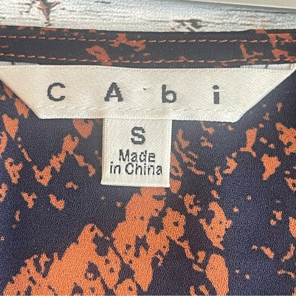 CAbi Python Snake Skin Pattern Surplice Top Small - Picture 4 of 10